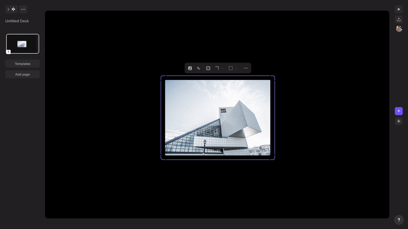 Image block editing mechanism in Chronicle using Contextual menu